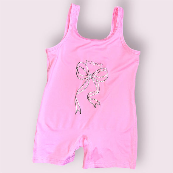 PINK BOW UNITARD