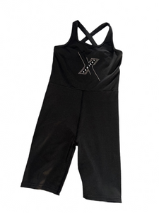 RHINESTONE LOGO UNITARD