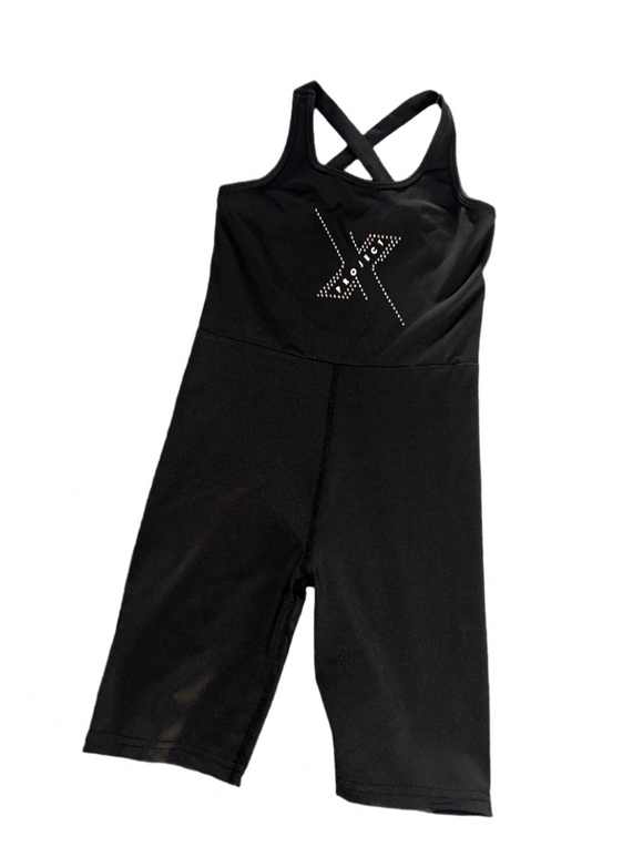 RHINESTONE LOGO UNITARD