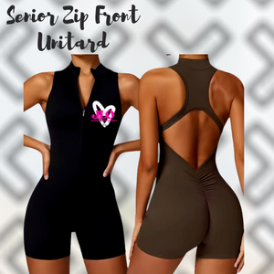 Sleeveless Zip Up Unitard