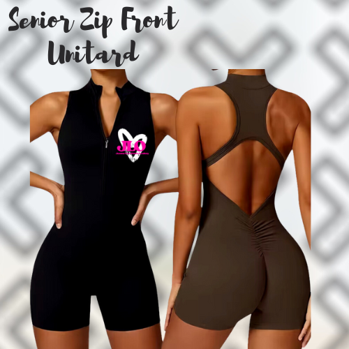 Sleeveless Zip Up Unitard